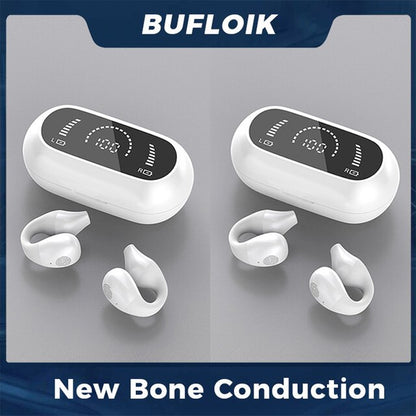 Fashion Bone Conduction Bluetooth Earphones Open Ear Clip Wireless Headphones with Mic Sports Headsets for Xiaomi Huawei Iphone