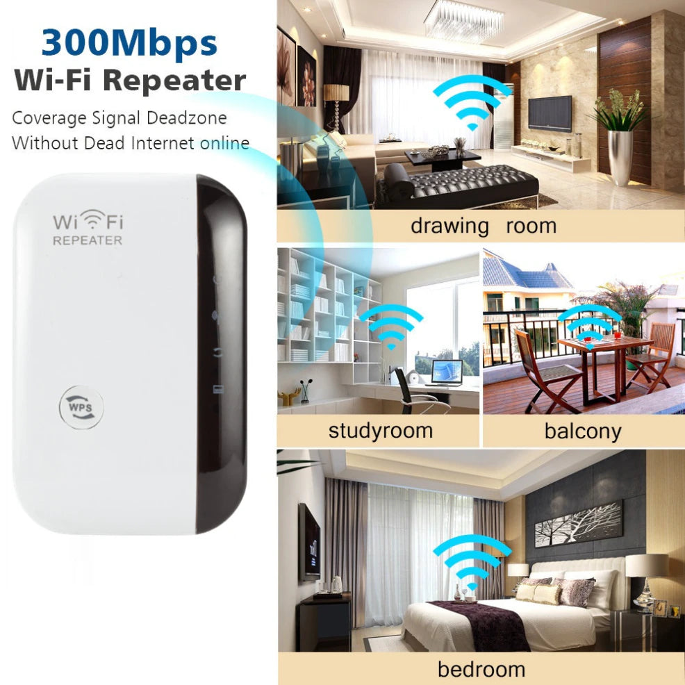 Wifi Repeater 300Mbps Wifi Extender Amplifier Wifi Signal Booster 802.11N Long Range Wireless Wi-Fi Repeater Access Point